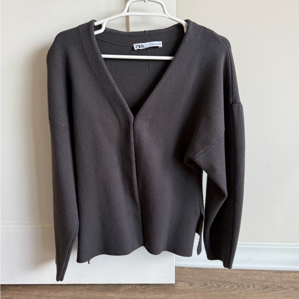 Zara Grey Fitted Cardigan